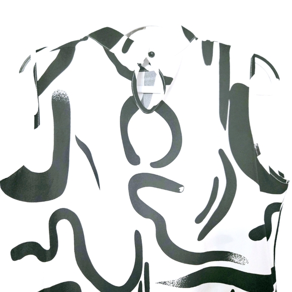 Black and White Print Tank Dress - Picture 4 of 6